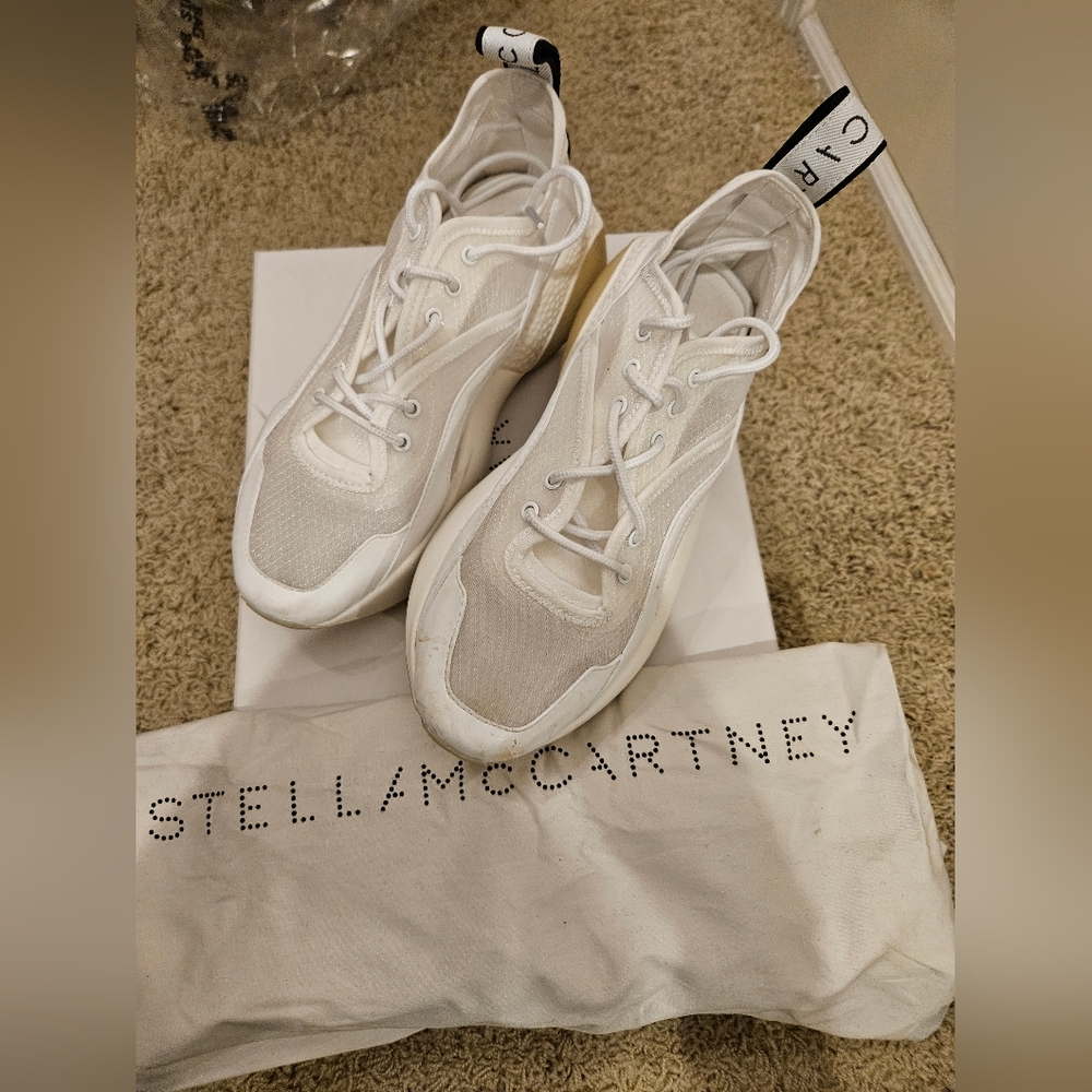 Authentic Stella McCartney eclypse lace up white/mesh sneakers 37